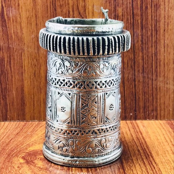 single   Golden Tribal Cuff Handmade Afghan Vintage Kuchi Handcuff - Picture 3 of 6